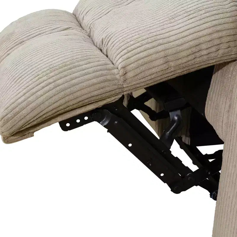 Liegesofa für 3 Personen, Cordstoff-Sessel mit verstellbaren Rückenlehnen für Wohnzimmer, Beige  