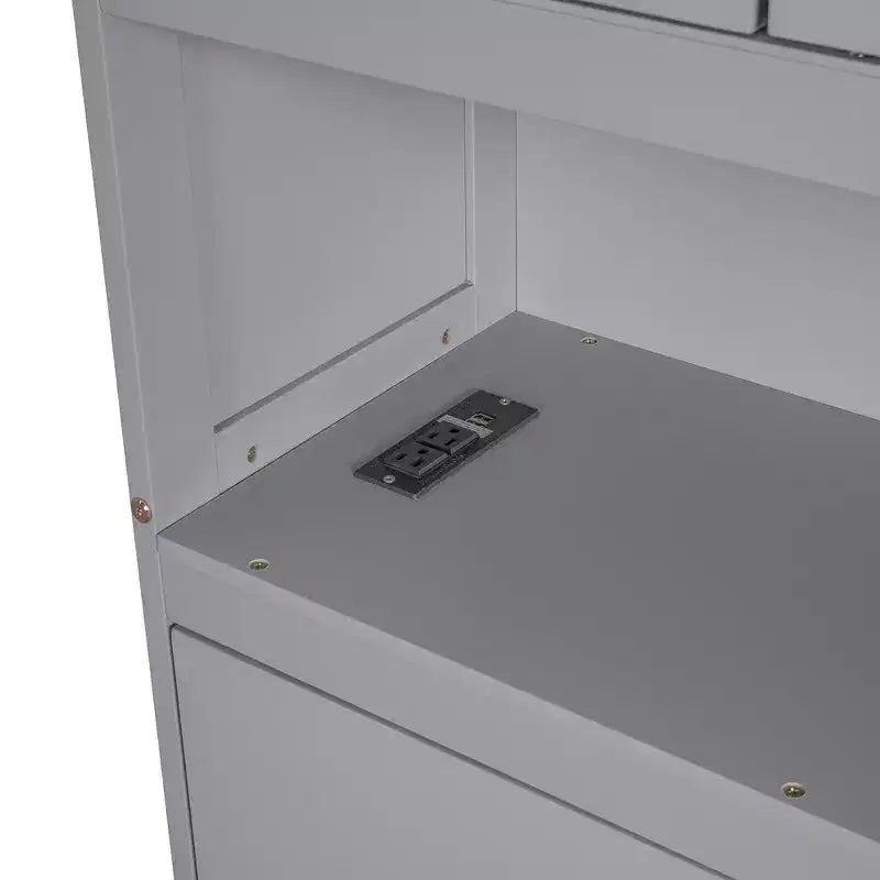 Bettgestell in voller Größe mit Schubladen, Stauraum-Kopfteil und USB-Ladeanschluss  