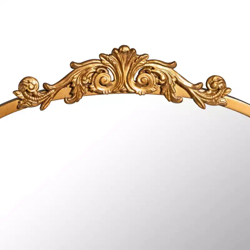 Vintage Badkamer Medicijnkast, Metalen Gesneden Wandspiegel met Opbergruimte, 30"x19,7", Goud