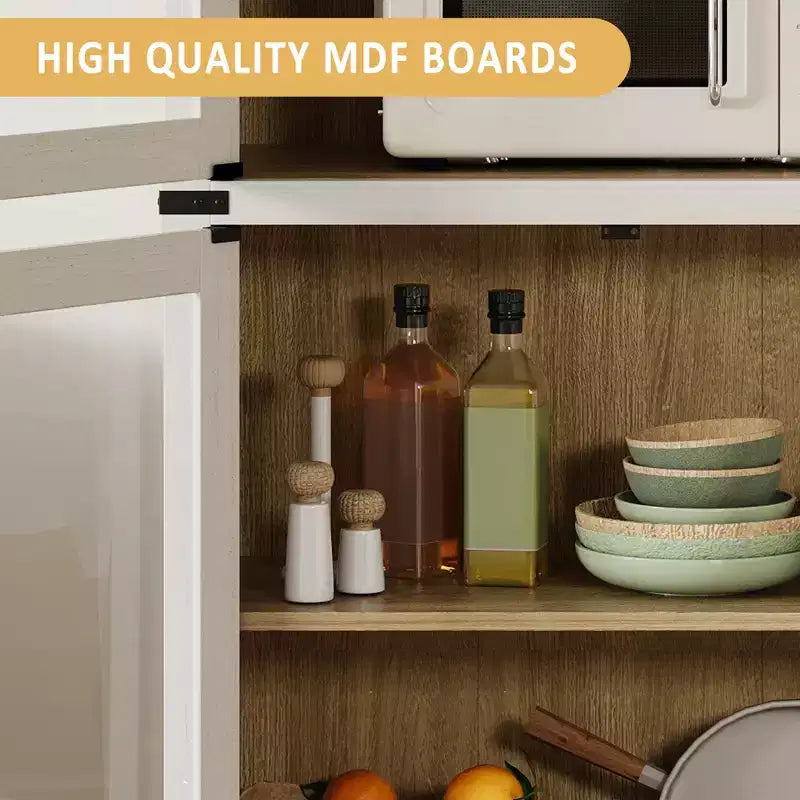 Estantería alta de 71', estantería de 4 niveles con 2 cajones de almacenamiento, con puertas, estantería de madera de 15.83 pulgadas de profundidad para oficina en casa, sala de estar, dormitorio