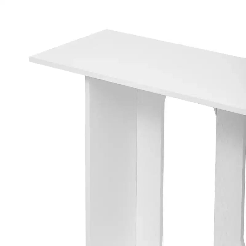Mesa consola curva de madera con estante, mesa moderna para entrada con chapa de fresno diseñada para entrada y pasillo