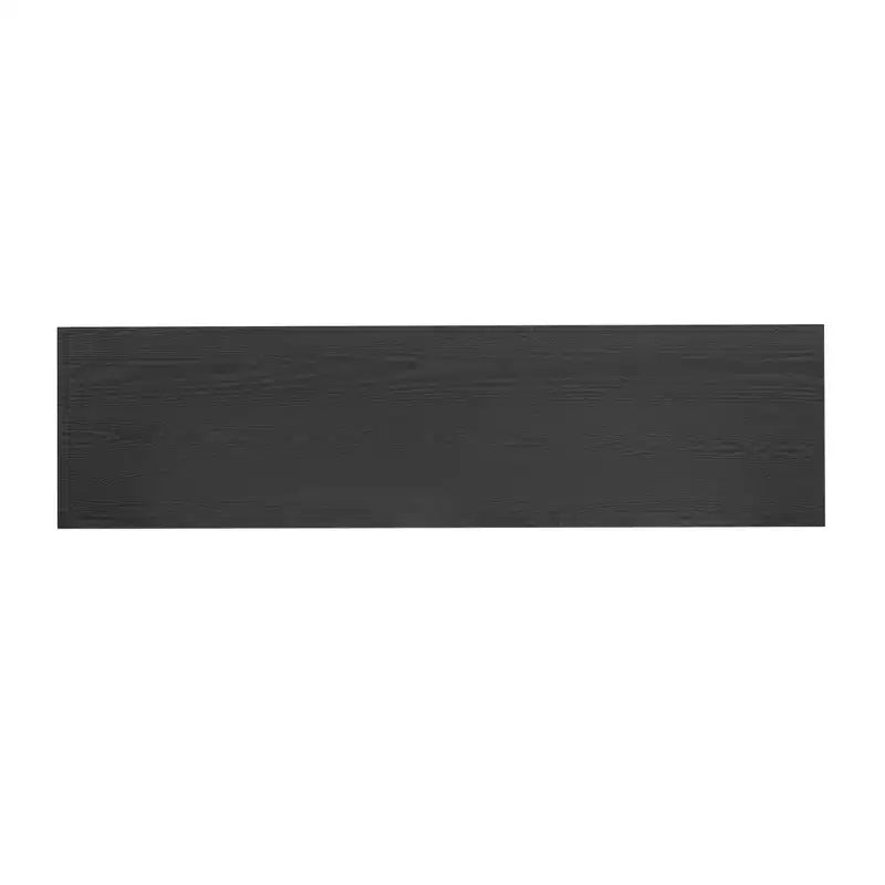 Mesa consola curva de madera con estante, mesa moderna para entrada con chapa de fresno diseñada para entrada y pasillo