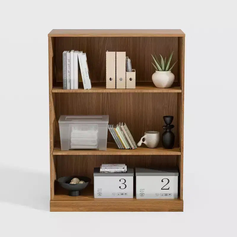 Armario estantería de madera sin puertas para cocina, dormitorio, entrada y sala de estar, color natural