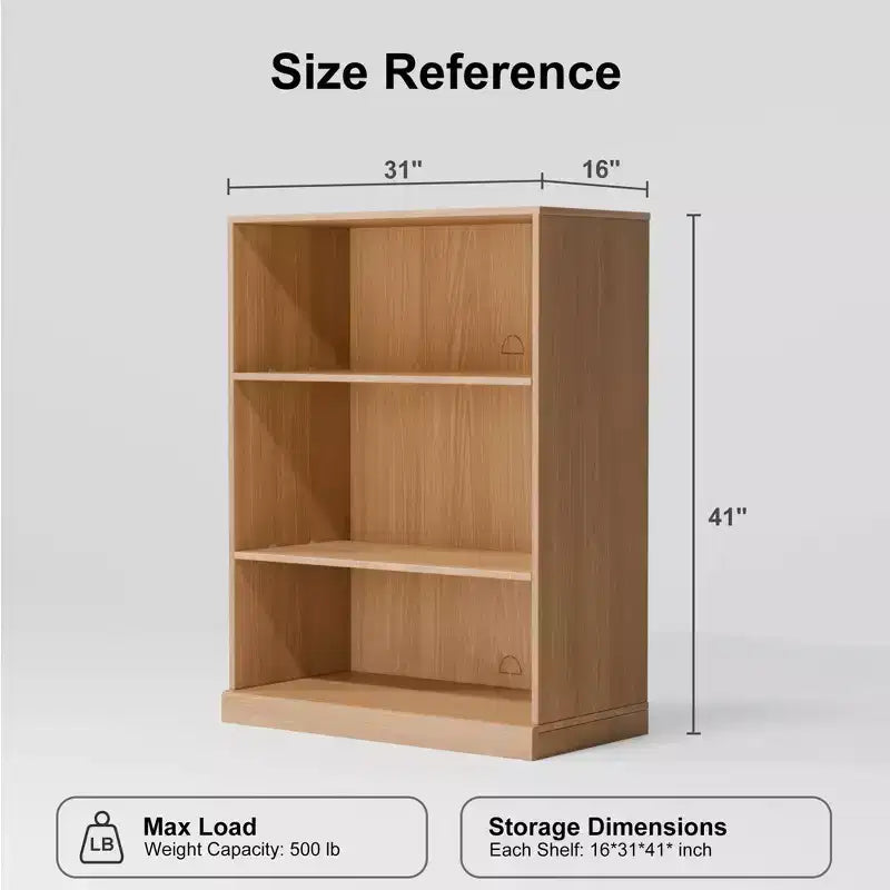 Armario estantería de madera sin puertas para cocina, dormitorio, entrada y sala de estar, color natural