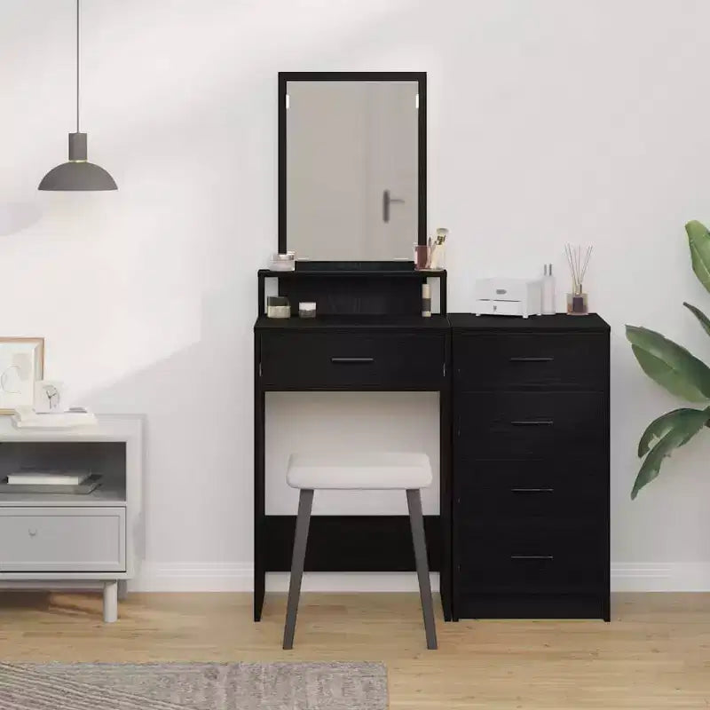 Modern LED make-up bureau, kaptafel met spiegel en slimme opbergruimte