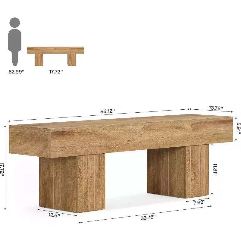 Holz-Sitzbank, Bauernhaus-Eingangsbank für Schlafzimmer, Esszimmer, Küche, Flur