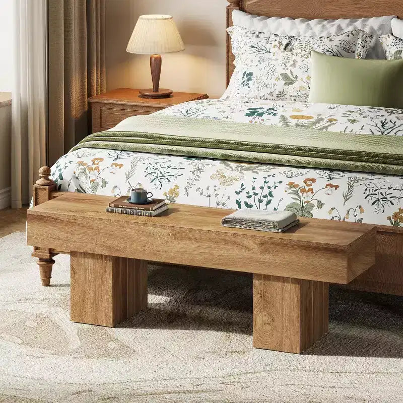 Holz-Sitzbank, Bauernhaus-Eingangsbank für Schlafzimmer, Esszimmer, Küche, Flur