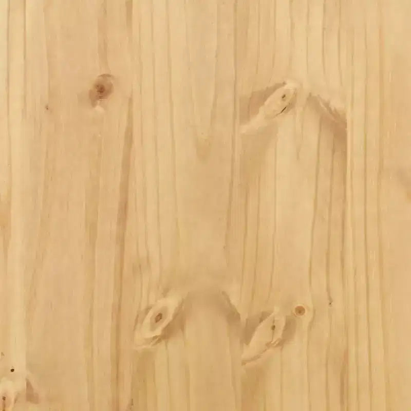 Mesa consola de madera maciza de pino, acabado en cera miel, con un cajón, 28.7"x13.8"x28.7"