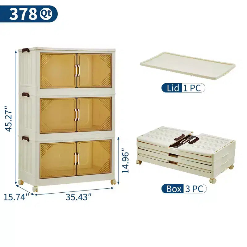 Stapelsystem-Aufbewahrungsboxen mit Deckeln, Kunststoff-Aufbewahrungsschubladen mit magnetischen Türen und Rollen, faltbare Kleiderschrank-Organizer für Zuhause, Studentenwohnheim  