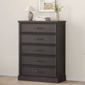 Tall Farmhouse 5-Drawer Dresser, Wooden Cabinet for Bedroom, Living Room & Nursery
