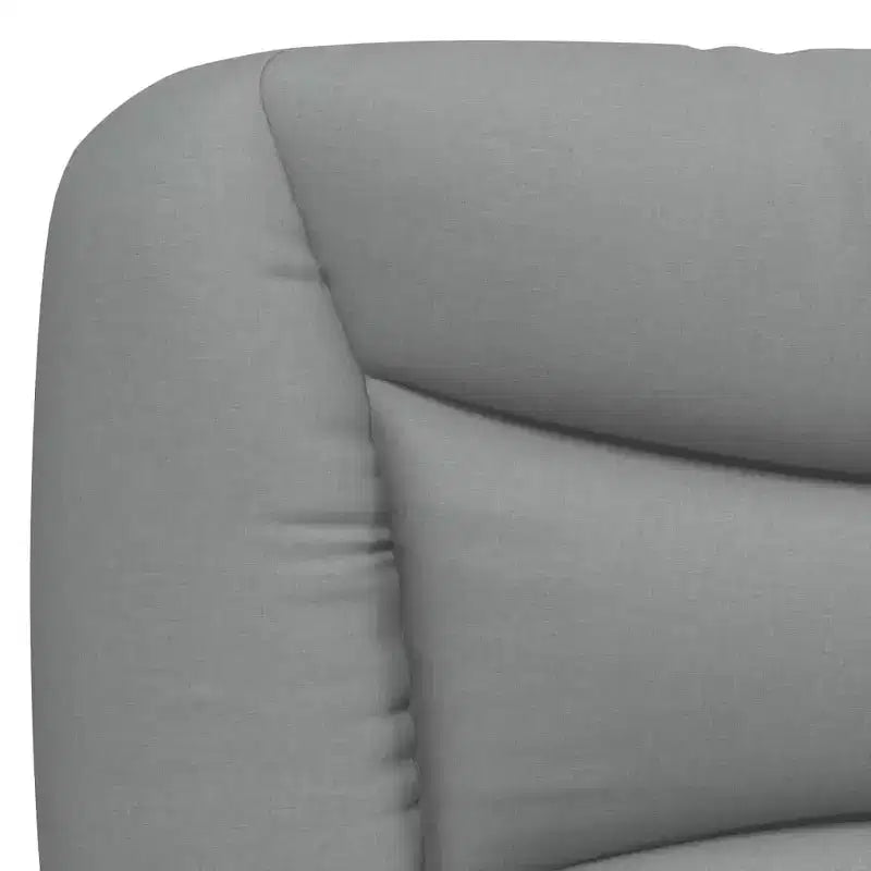 Bed Frame with LED Lights, Curved Platform, Fabric Upholstered Headboard