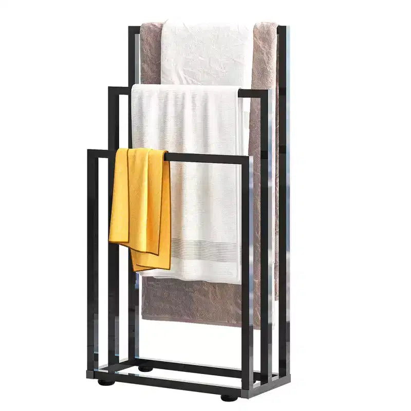 38" Yüksek Ayakta Havlu Askısı, 3 Katlı Havlu Kurutma Rafı, Çelik Battaniye Kurutma ve Sergileme Rafı, Banyo, Yatak Odası, Jakuzi, Spor Salonu, Havuz için
