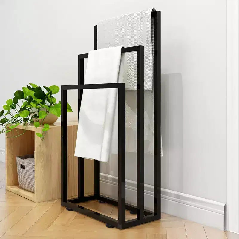 38" Yüksek Ayakta Havlu Askısı, 3 Katlı Havlu Kurutma Rafı, Çelik Battaniye Kurutma ve Sergileme Rafı, Banyo, Yatak Odası, Jakuzi, Spor Salonu, Havuz için