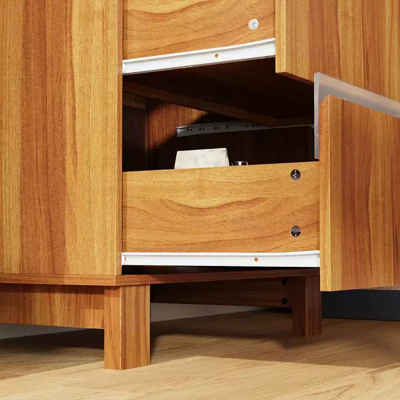Creatieve monster-vormige verticale ladekast, houten afwerking met meerdere laden