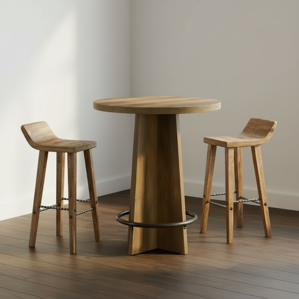 Round Bar Table - White Wall